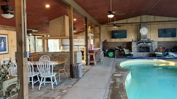 Indoor pool, a heated pool
