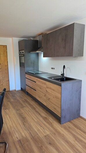 Appartement traditionnel | Cuisine privée | Réfrigérateur grande capacité avec congélateur, un four