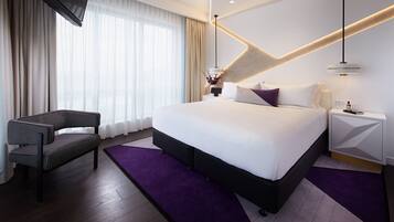 Premium bedding, minibar, in-room safe, desk