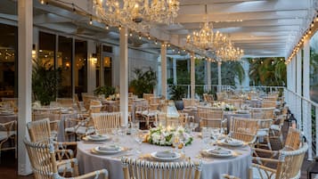 Outdoor wedding area