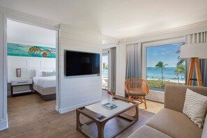 Suite, 1 Bedroom, Ocean View | Hypo-allergenic bedding, down comforters, in-room safe