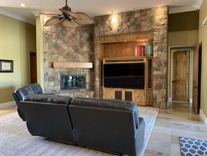 TV, fireplace, DVD player
