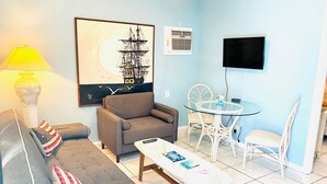 Apartment, 1 Bedroom, Non Smoking (Walkway to Beach!) | Living area | Flat-screen TV - Fairway Getaway (Fort Myers Beach)