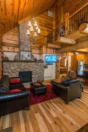 Fernseher, Kamin, Videospiele, DVD-Player