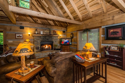 Private 10-Acre Log Cabin | Hot Tub & Near State Park 2BR, 2.5 BA