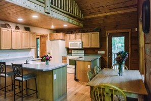 Fridge, microwave, oven, stovetop - Hilltop Hideaway | Hot Tub, Views & Wraparound Porch 3BR, 2.5BA (Nashville)