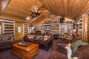 TV, fireplace, DVD player, books - 3BR, 1.5BA log cabin (Nashville)