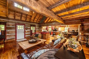 Fernseher, Kamin, DVD-Player, Bücher