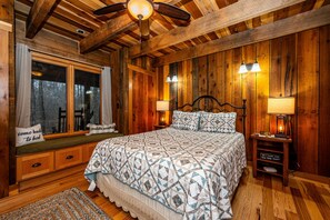 3 bedrooms, free WiFi, bed sheets - Pet-Friendly Log Cabin w/ Hot Tub on 9 Acres | Near Nashville, IN (Nashville)