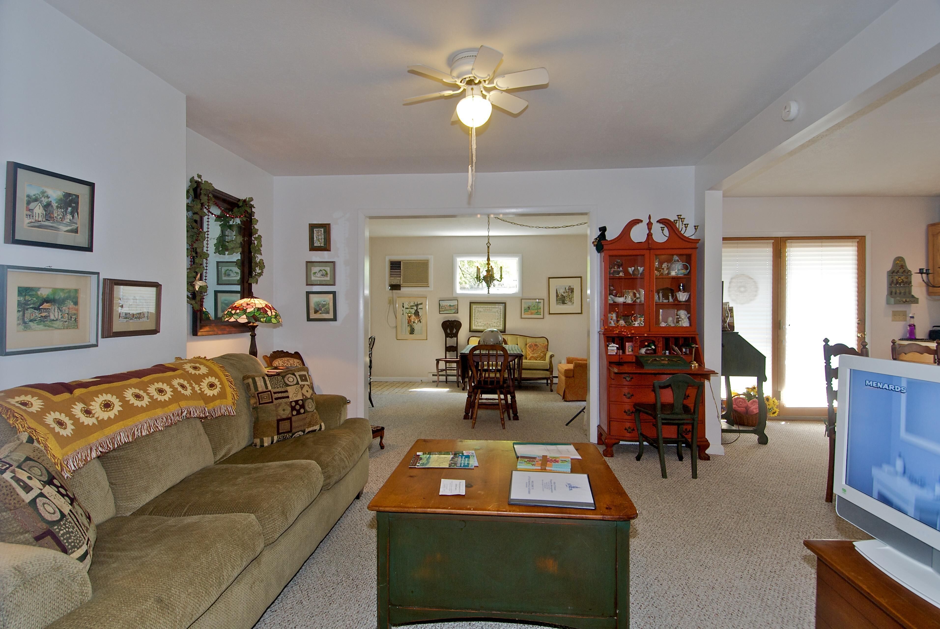 TV, DVD player, books