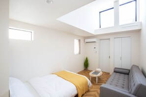 Design-studiolejlighed - ikke-ryger (Top Cabin, 3F) | Skrivebord, arbejdsområde til bærbare computere, strygejern/strygebræt