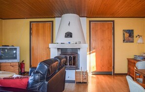 Televisión, chimenea