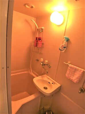 Room (/7) | Bathroom | Separate tub and shower, free toiletries, hair dryer, electronic bidet - Bell Air OKUBO 101 (Tokyo)