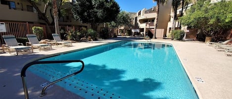 Outdoor pool, a heated pool