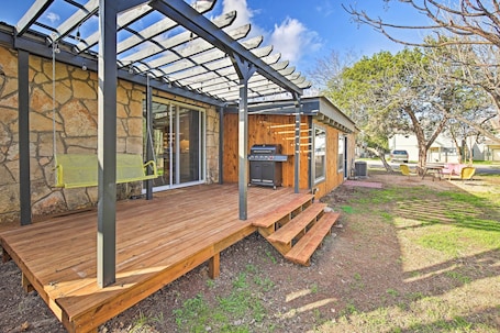 Terrace/patio. Retro Updated Blanco Abode - Steps to Main Street!