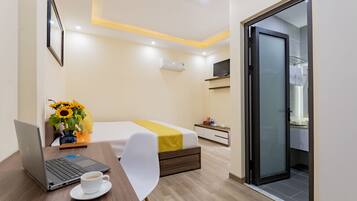 Grand Double Room, Balcony, Pool View | Minibar, desk, laptop workspace, blackout drapes