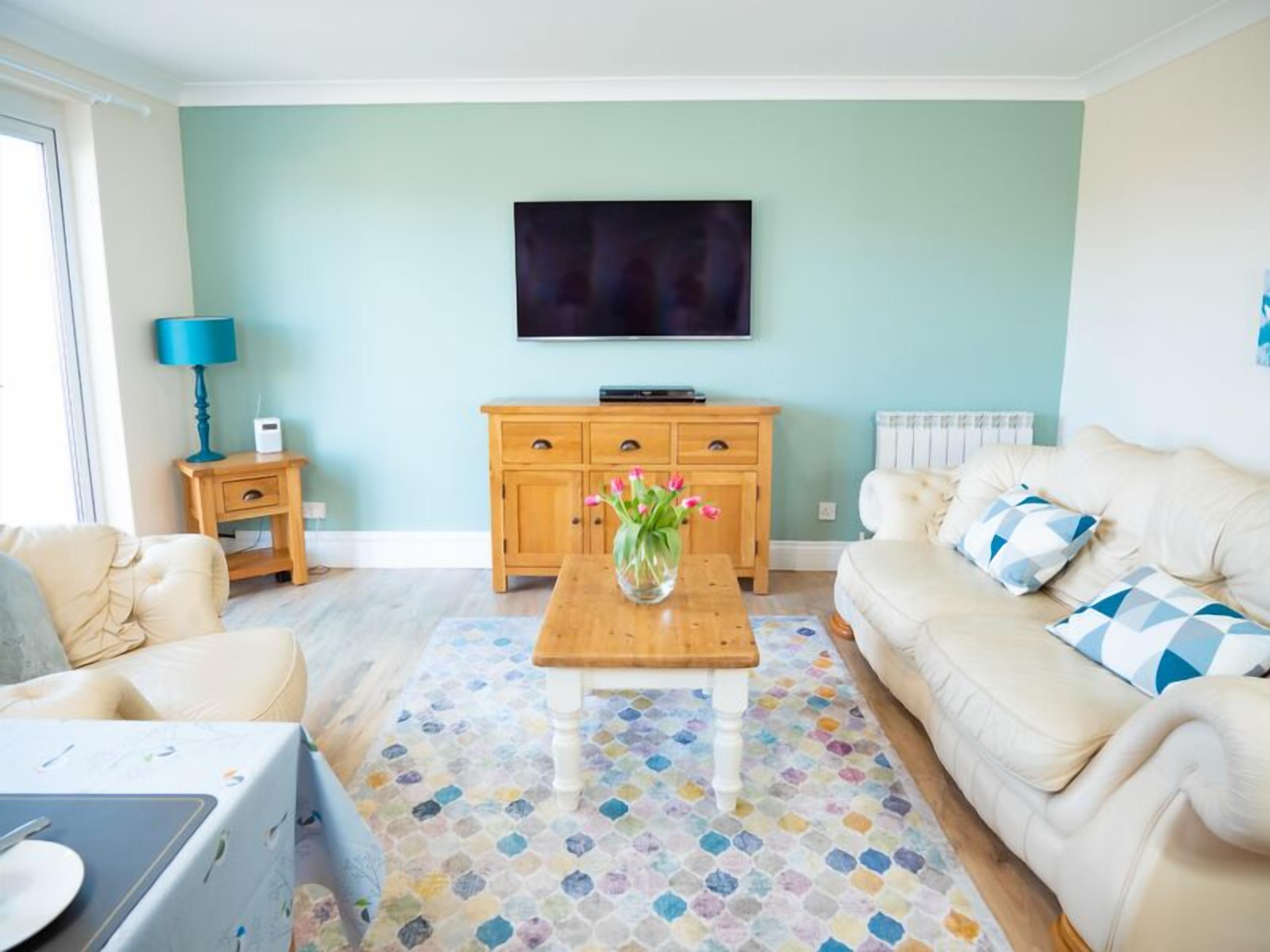 Televisio, DVD-soitin, kirjoja