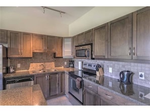 Oven, stovetop, dishwasher, blender