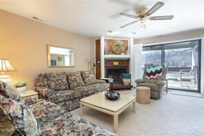 Flat-screen TV, DVD player