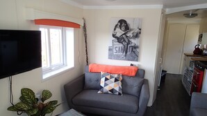 Chalet (2 Bedrooms) | Living room - Rose Lodge, Eco Lodge With Hot Tub (Langport)