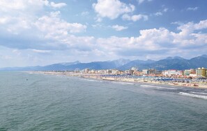 靠近海滩、钓鱼