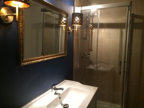 Shower, hair dryer
