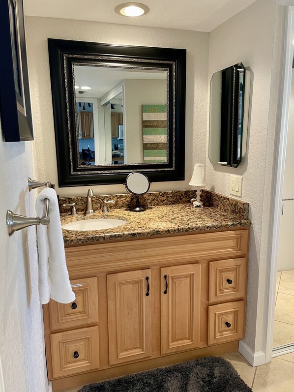 Vanity area located outside of full bathroom - SUMMER RATES! OV3 LOCATION! 2 MINUTE WALK TO BEACH PRIME LOCATION TO EVERYTHING! (Fort Pierce)
