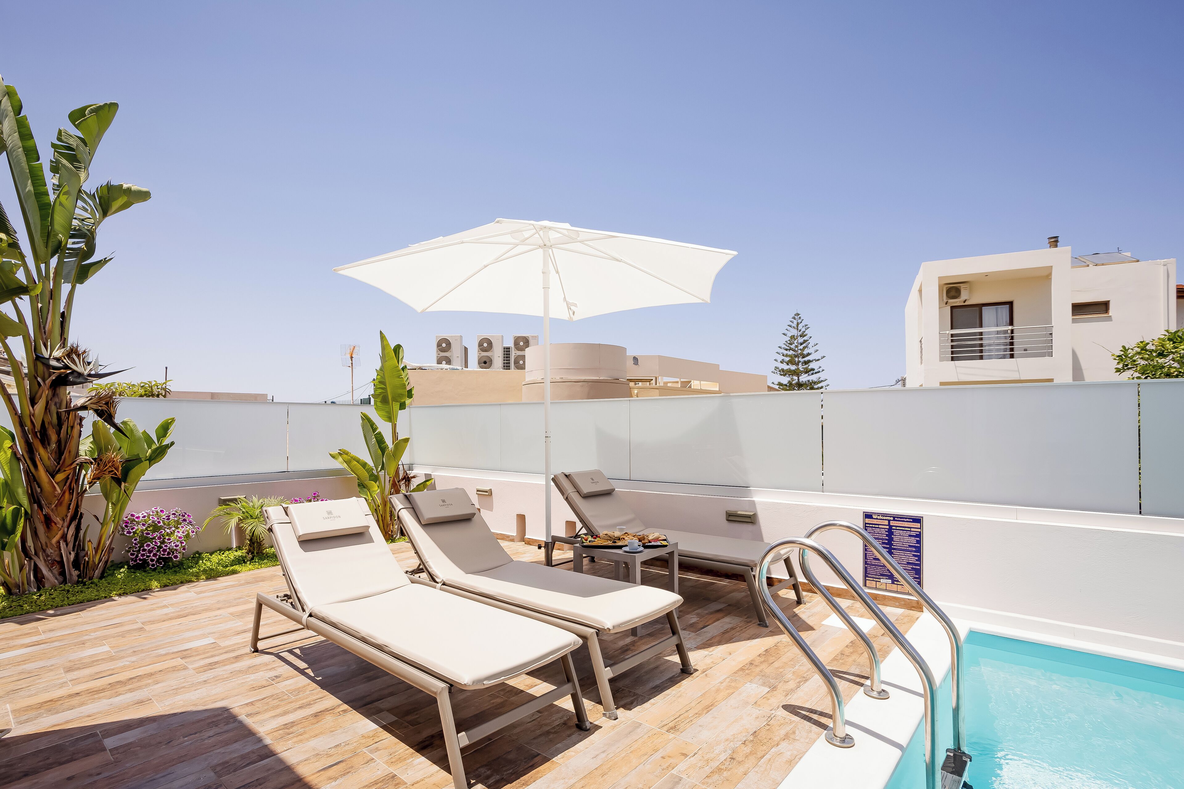Superior Studio Suite, Private Pool, Beachfront | Terrace/patio