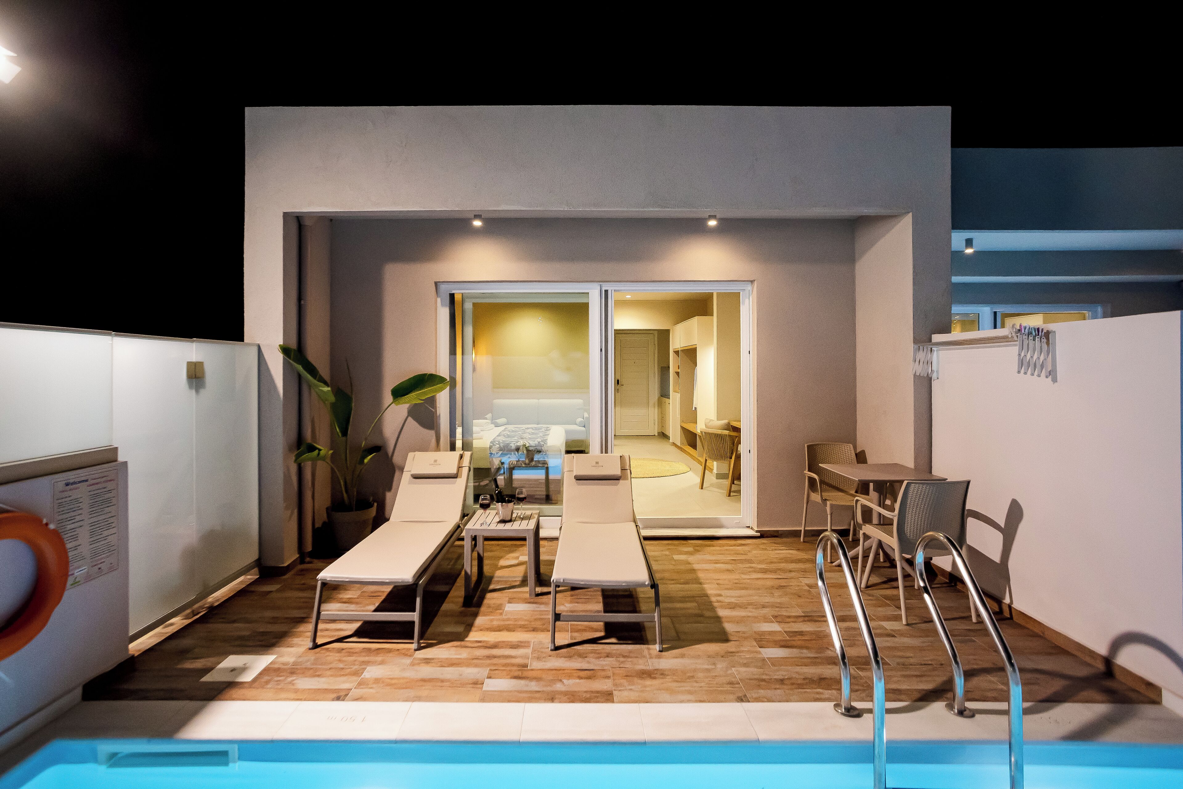 Superior Studio Suite, Private Pool, Beachfront | Terrace/patio