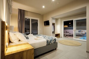 Studio Suite Superior, kolam renang pribadi, menghadap pantai | Seprai premium, brankas, dan dilengkapi dengan perabotan berbeda-beda