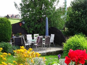 Panoramic Apartment | Terrace/patio - Ferienwohnung Panorama (Frankenblick)