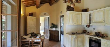 Oven, stovetop, dishwasher, coffee/tea maker