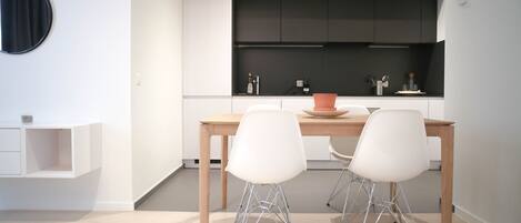 Comfort Apartment | Private kitchen | Oven, stovetop, dishwasher, espresso maker