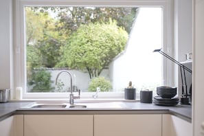 Oven, stovetop, dishwasher, espresso maker