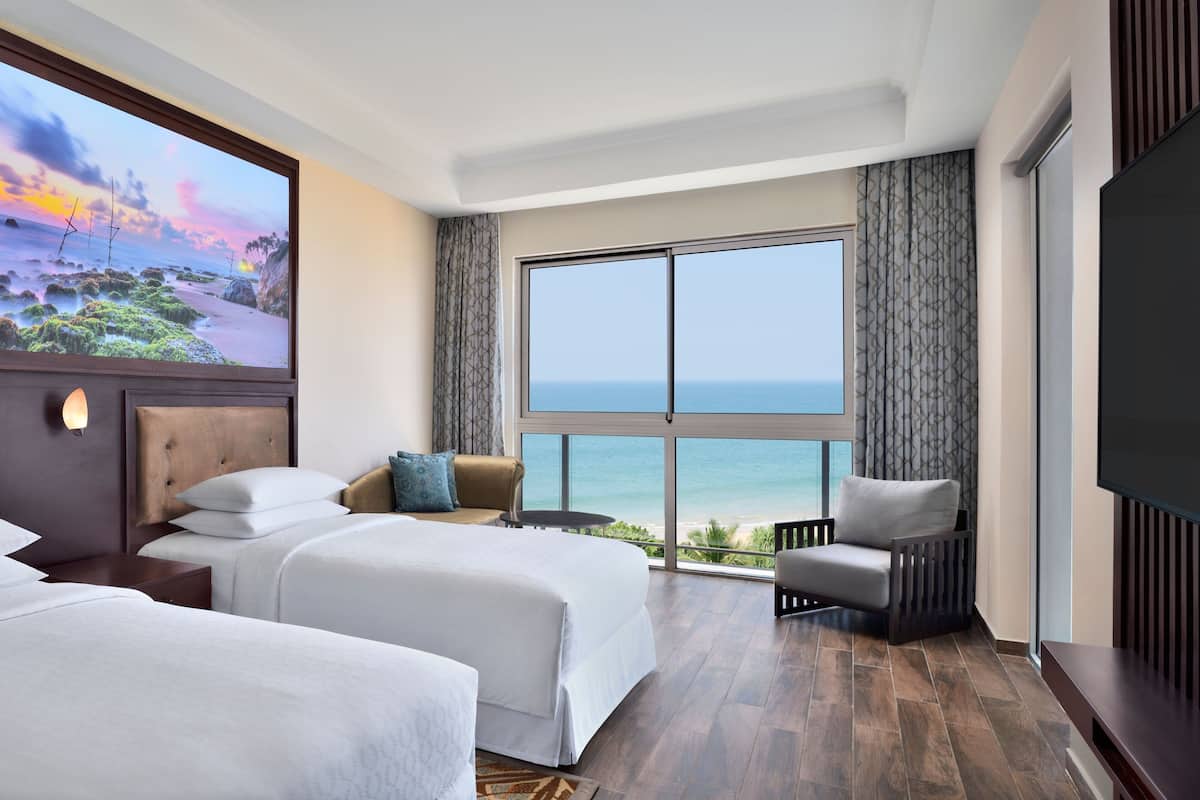 Presidential Suite, 2 Bedrooms, Ocean View | Premium bedding, down comforters, pillowtop beds, minibar