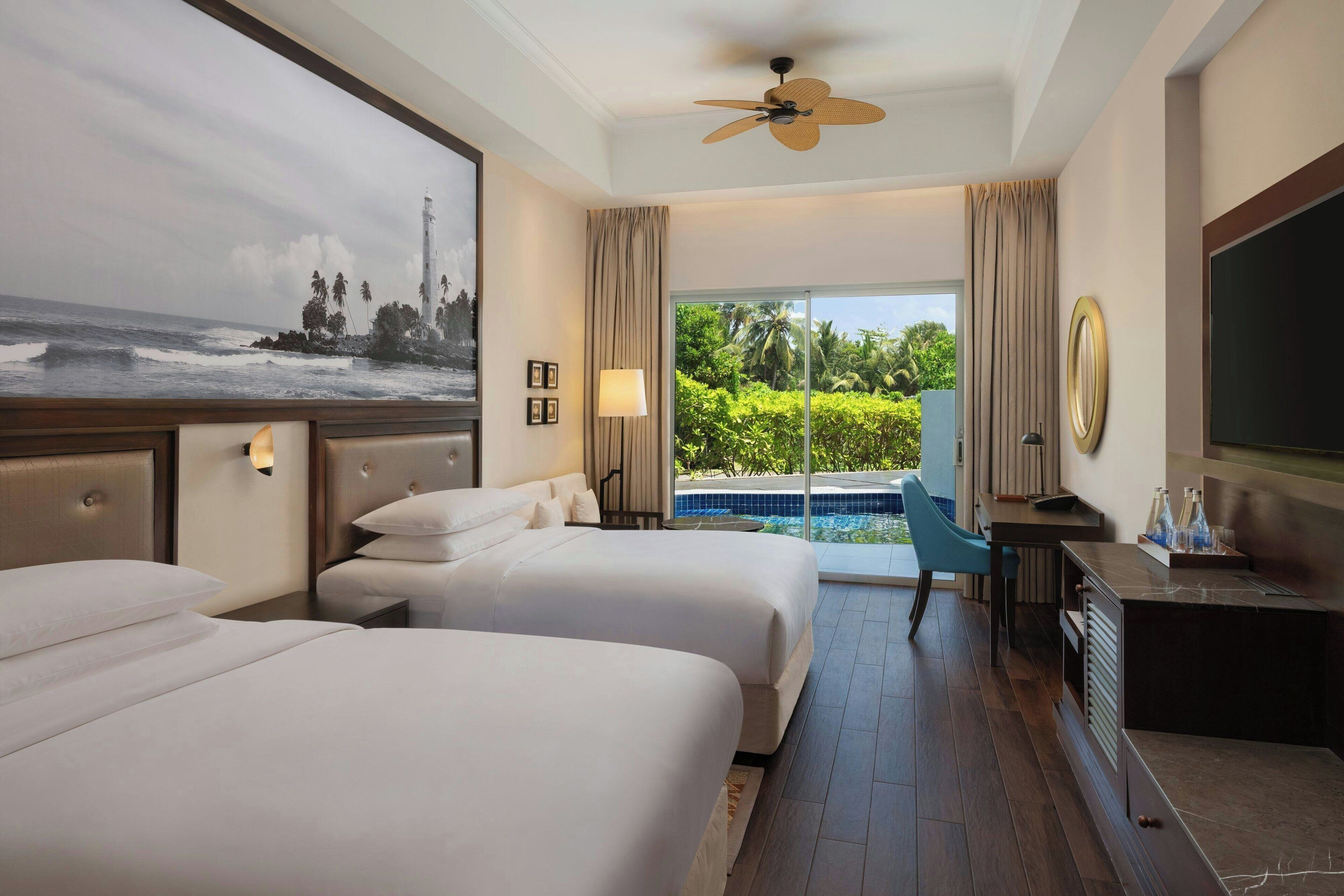 Room, 2 Twin Beds, Garden View | Premium bedding, down comforters, pillowtop beds, minibar