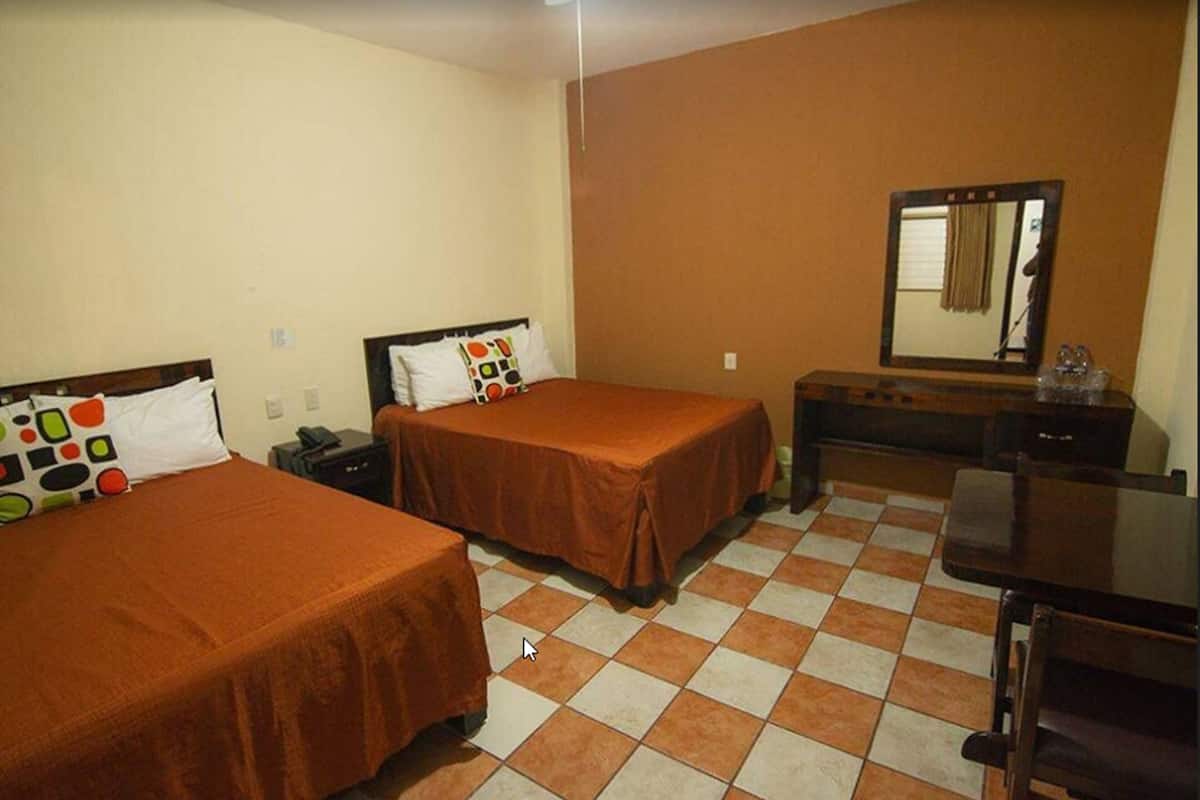 traditional double room, 2 double beds, ensuite | down duvets, desk, free wifi