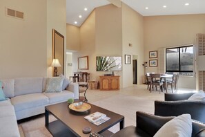 TV, fireplace, offices