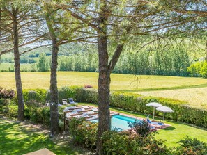 Pool - Cosy apartment in villa for 6 guests with WIFI, pool, TV, patio, pets allowed and panoramic view (Montespertoli)