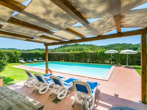 Pool - Nice apartment in villa for 4 people with pool, WIFI, TV, patio, pets allowed and panoramic view (Montespertoli)