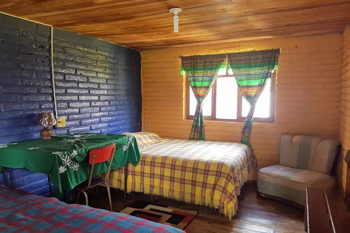 Camera con letto matrimoniale o 2 letti singoli, 5 camere da letto, non fumatori, vista montagna | Biancheria da letto ipoallergenica, copriletto in piuma, una scrivania