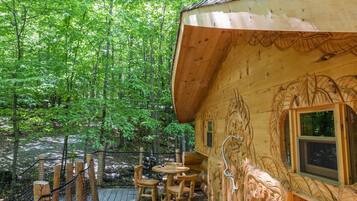 Cabane en bois rond | Terrasse/Patio