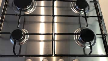 Microwave, oven, coffee/tea maker, cookware/dishes/utensils
