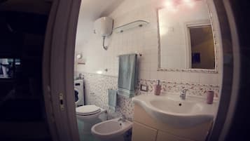 Hair dryer, towels