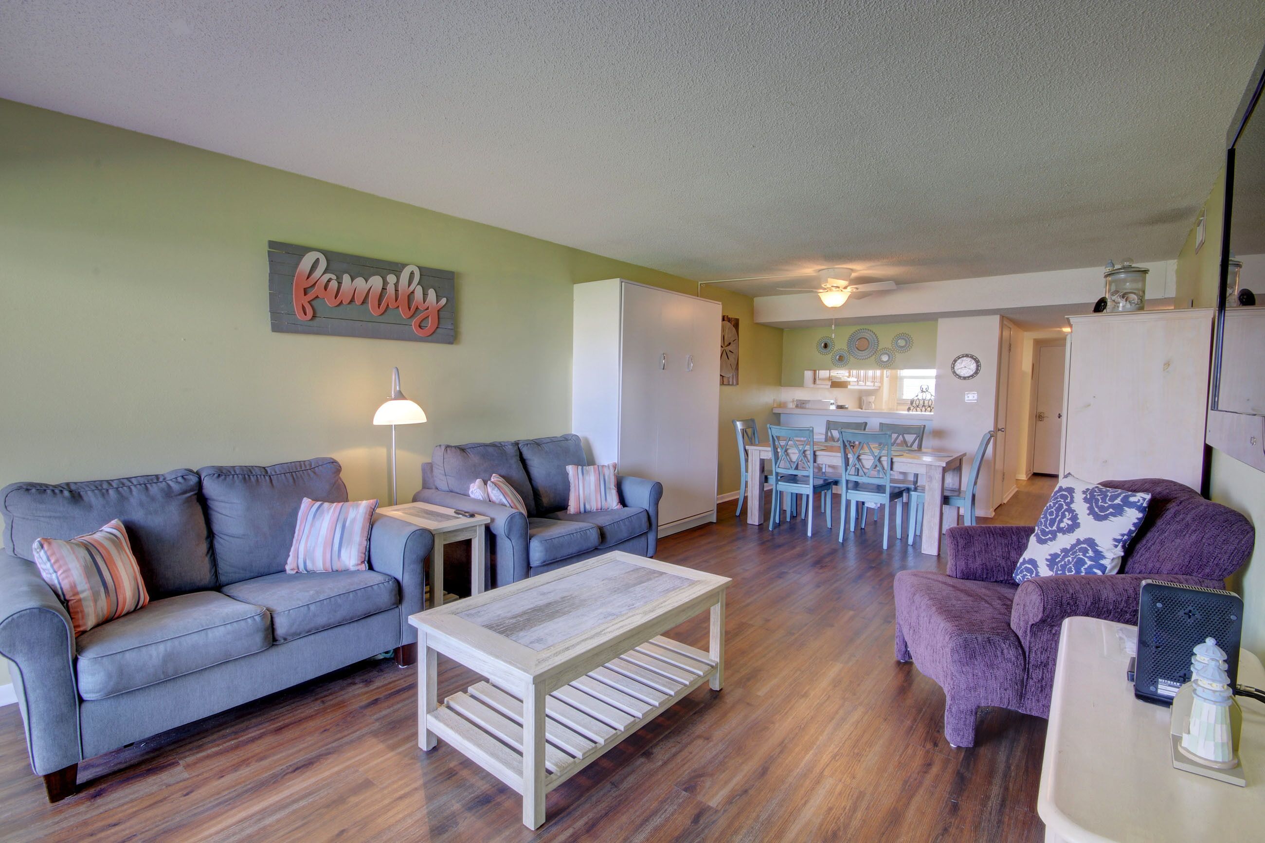 TV, DVD player, books