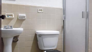 Habitación familiar | Baño | Regadera, toallas, jabón