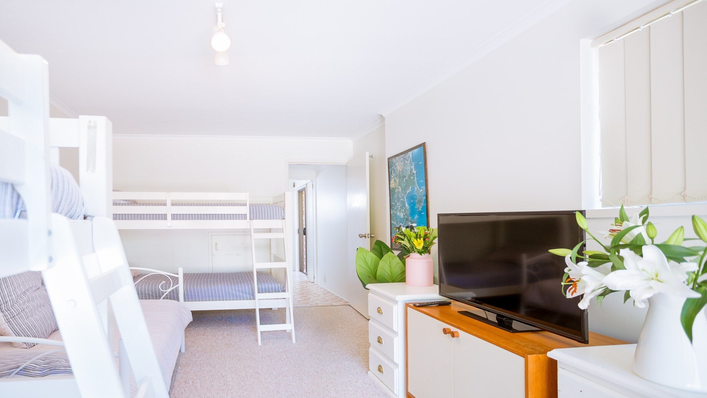 4 bedrooms, iron/ironing board, travel cot, WiFi