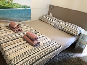 2 bedrooms, iron/ironing board, WiFi, bed sheets