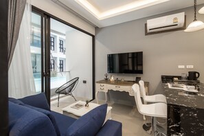 In-room safe, desk, blackout curtains, soundproofing - Palmyrah Surin Beach Residence (Choeng Thale)