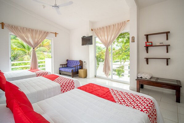 标准房 (Quintuple) | 隔音、免费 WiFi、床单